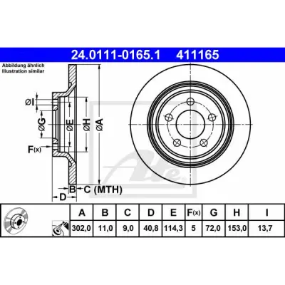 Disc frana ATE 24.0111-0165.1