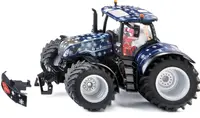 Jucărie metalică Siku - Tractor de Crăciun New Holland, 1:32