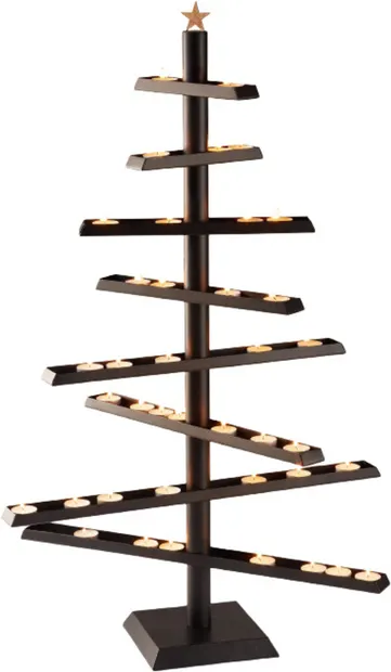 Suport de lumânări pentru bradul de Crăciun Philippi - Soho, 20 x 62 x 100 cm, negru