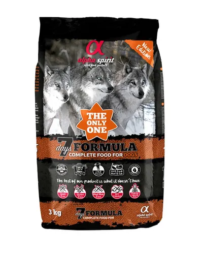 ALPHA SPIRIT The only one 7 days formula 2x3kg hrană uscată pentru câini