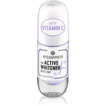 essence Active Whitener lac intaritor de baza pentru unghii cu efect de albire