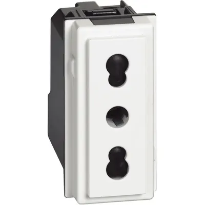 Priza standard italian 10-16A 250Vac Bticino Living Now KW4180, alb
