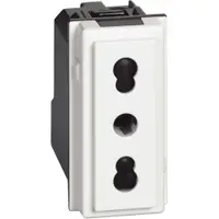 Priza standard italian 10-16A 250Vac Bticino Living Now KW4180, alb