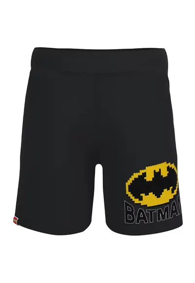 Pantaloni scurti copii talie elastica - negru - bumbac