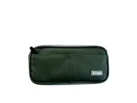Penar tip etui, 2 fermoare, Ecada verde inchis 786035V