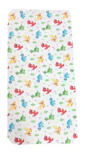 Set 3 piese paturica cu cearsaf si pernuta 140x70 cm Dinozauri