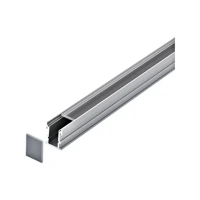LED-Stripe Profile RE Clear cover, anodized, 1000mm
