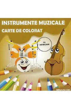 Instrumente muzicale. Carte de colorat