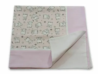 Paturica Baby Bear roz KidsDecor cu spate finet 80x80 cm