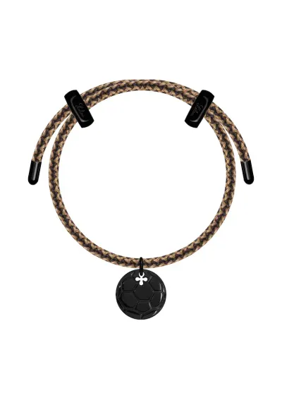 Bratara reglabila cu charm in forma de minge de fotbal