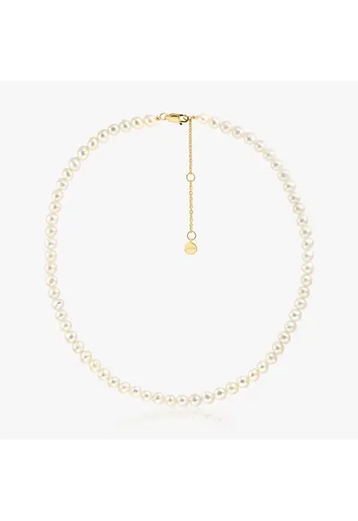 Colier din argint Golden Finesse - Perle Naturale - 36-41 cm