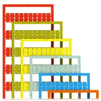 WMB marking card; as card; MARKED; 1 ... 50 (2x); stretchable 5 - 5.2 mm; Horizontal marking; snap-on type; yellow