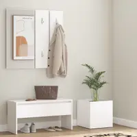 Gossi set de mobilier pentru hol, alb, lemn prelucrat