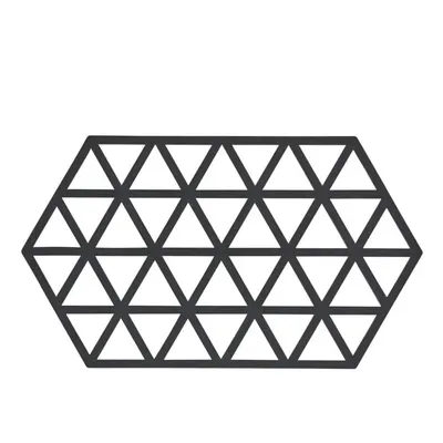 Suport din silicon pentru oale fierbinți Zone Triangles, negru