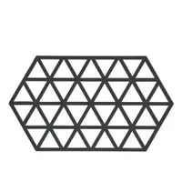 Suport din silicon pentru oale fierbinți Zone Triangles, negru