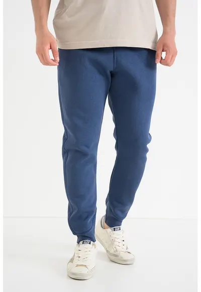 Pantaloni de trening cu snur in talie Premium Core - Albastru oceanic