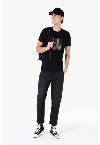 Pantaloni De Barbati Negru Chino Fit Cl1068708