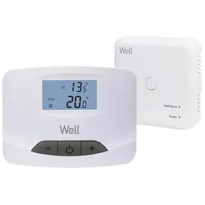 Termostat electronic cu afisaj digital wireless Well THERMS-THERMALW-WL / 5948636034769