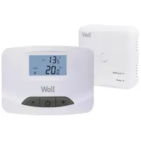 Termostat electronic cu afisaj digital wireless Well THERMS-THERMALW-WL / 5948636034769