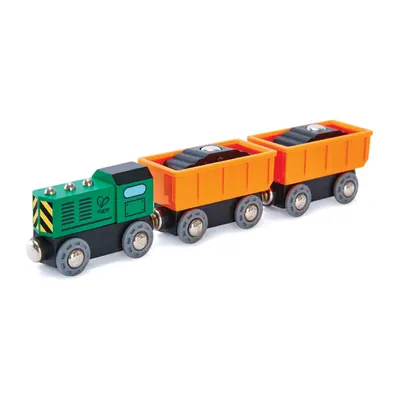 Set de joc Hape - Tren marfar cu locomotiva diesel