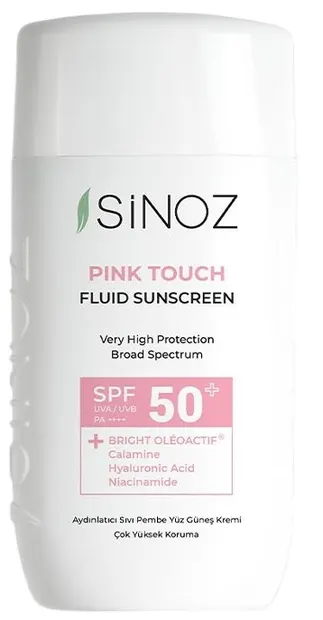 Sinoz Fluid de protecție solară pentru față Pink Touch, pentru piele deschisă, SPF50+, 50 ml
