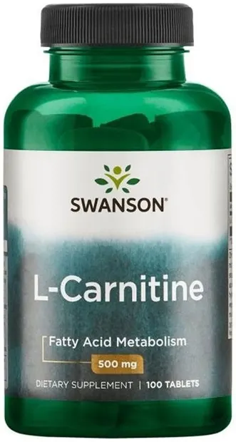 L-Carnitine, 500 mg, 100 tablete, Swanson
