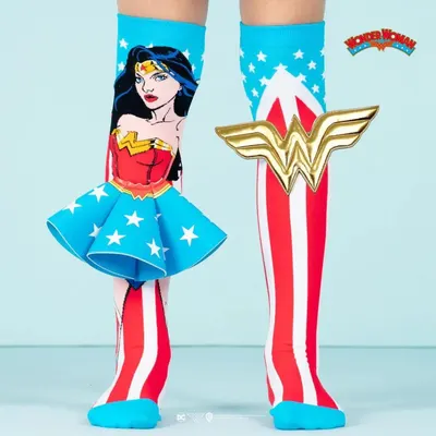 Șosete lungi colorate Madmia pentru fete fantasy Wonder Woman 6-99 ani