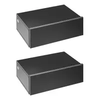 HOMCOM Set 2 Noptiere Suspendate pentru Dormitor, Noptiere Moderne din Lemn cu Fixare pe Perete, 40x30x15cm, Negru | Aosom Romania