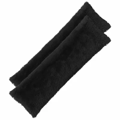 vidaXL Pernă cu pernă HEERLEN Negru 40 x 145 cm Fleece PV
