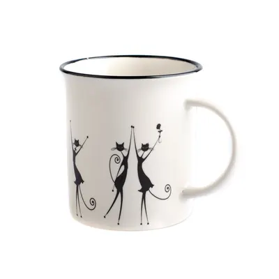 Cană din porțelan Dakls Cats Kristy, 310 ml