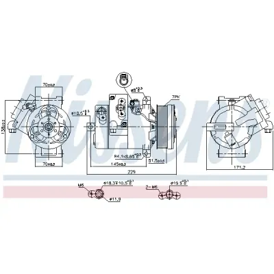 Compresor, climatizare NISSENS 890695