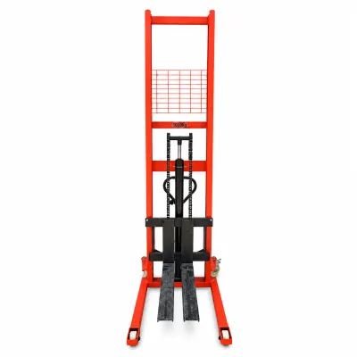 Transpalet manual 1T, inaltime de ridicare 2.0M &ndash; Furci reglabile 200-580 mm
