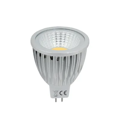 Bec cu Led Ledcob 5w Gu5.3 12v Ac/dc Alb Cald