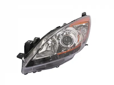 Far stanga (H11 HB3, electric, fundal cromat, fundal galben) MAZDA 3 2008-2011