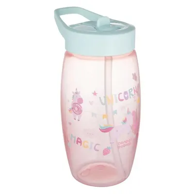 Cana sport cu duza pliabila 400 ml Canpol Unicorn 12 luni+ Pink