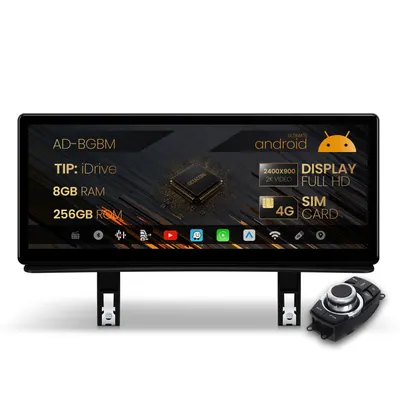 Navigatie BMW Seria 1 E87 (2006-2012), Varianta iDrive, Android 13, BM-Octacore 8GB RAM + 256GB ROM, 12.3 Inch - AD-BGBM12008+AD-BGRKITBM005