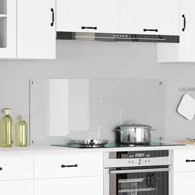 vidaXL Panou de bucătărie Transparent 120 x 50 cm sticlă securizată