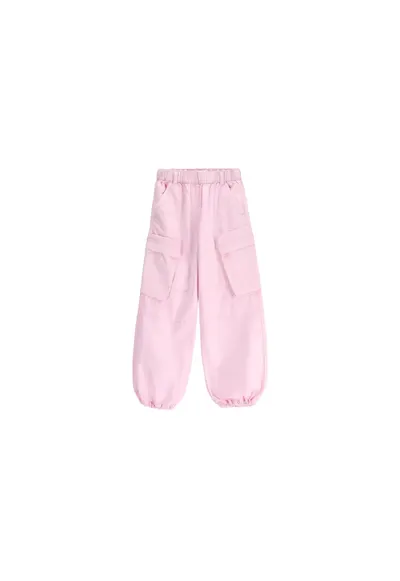 Pantaloni fete - bumbac - roz