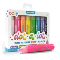 Vopsea 3D pentru tehnica punctului , Dot-a-Lot, set de 8 culori Brights