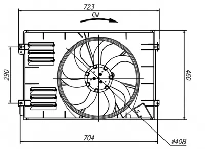 Ventilator Radiator (cu Carcasa) Potrivit Audi A3; Seat Altea, Altea Xl, Leon, Toledo Iii; Skoda Octavia Ii, Superb Ii; Vw Amarok, Caddy Iii, Caddy Iii Minivan, Golf Plus V 1.4-2.0d 11.99