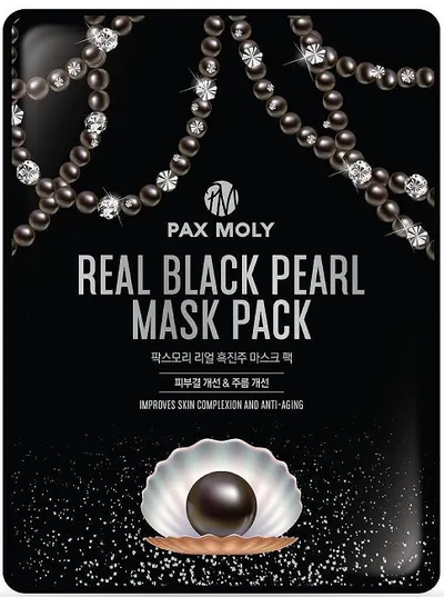 Pax Moly Mască facială folie cu perle negre, 25 ml