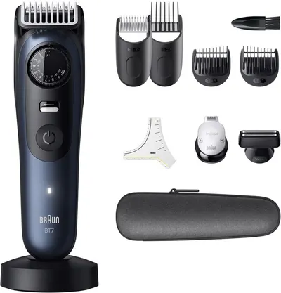 Aparat de tuns barba Braun - BT7540, Black/Blue