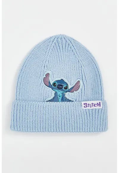 Hanorac cu aplicatie Stitch - Albastru pastel