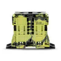 2-conductor through terminal block; 185 mm²; suitable for Ex e II applications; lateral marker slots; with fixing flanges; POWER CAGE CLAMP; 185,00 mm²; dark gray-yellow