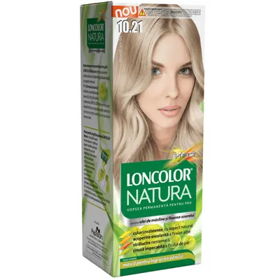 Vopsea de par permanenta Natura Nr. 10.21, 115ml, Loncolor