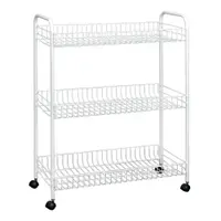Cărucior mobil cu 3 rafturi pentru baie Metaltex Laundry, 31 x 84 cm