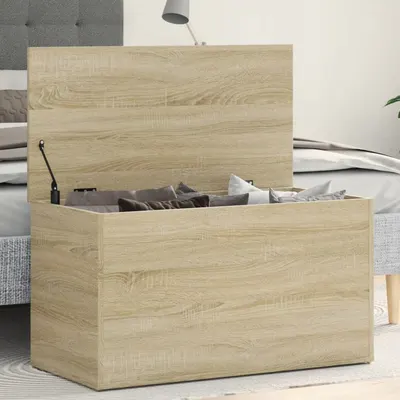vidaXL Cufăr de depozitare, stejar sonoma, 84x42x46 cm, lemn compozit