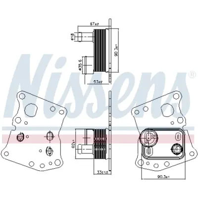 Radiator ulei, ulei motor NISSENS 90943
