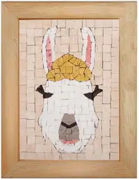 Mozaic de piatră Neptune Mosaic - Față unei lame într-un cadru