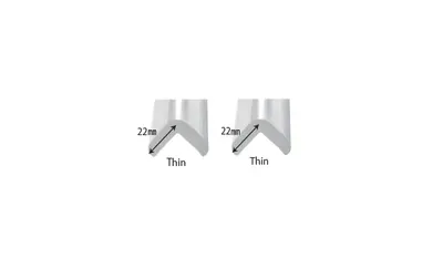 Set 2 benzi protectie colturi, transparenta, 24x400x16x22x6